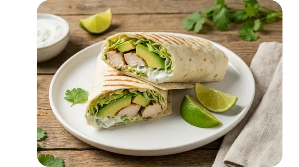 Hähnchen-Wraps mit Avocado