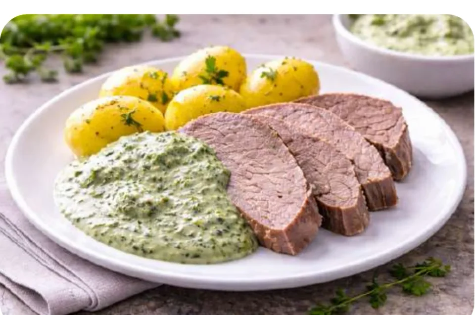 Tafelspitz mit Grüner Soße und Salzkartoffeln