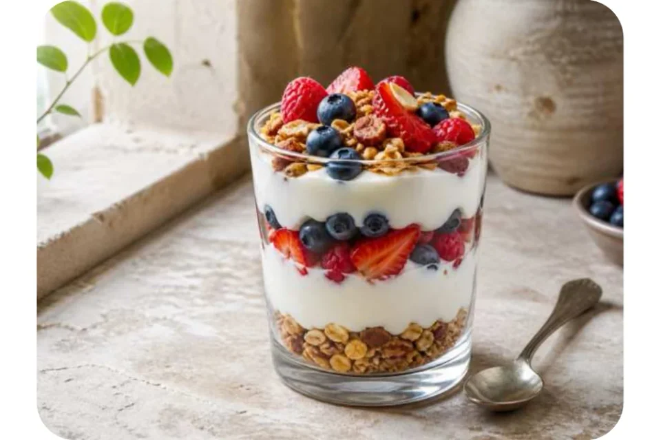 Skyr-Beeren-Becher mit Hafercrunch