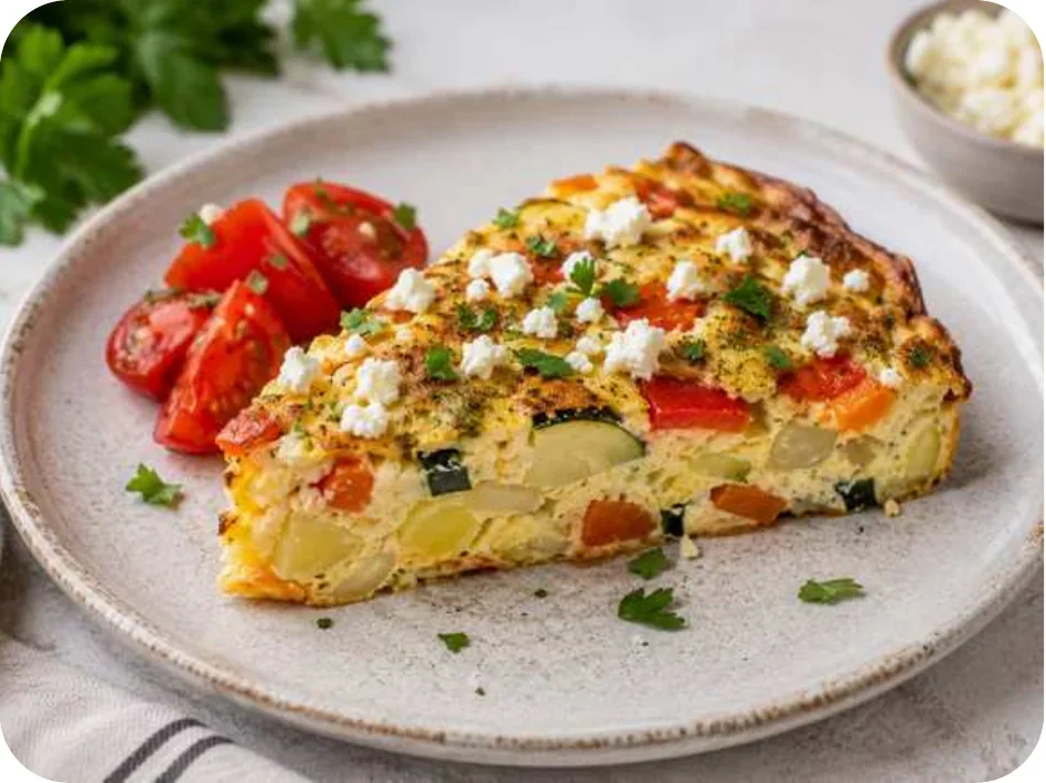 Kartoffel-Gemüse-Frittata mit Feta