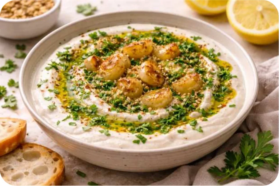 Gerösteter Knoblauch-Zitronen-Joghurt