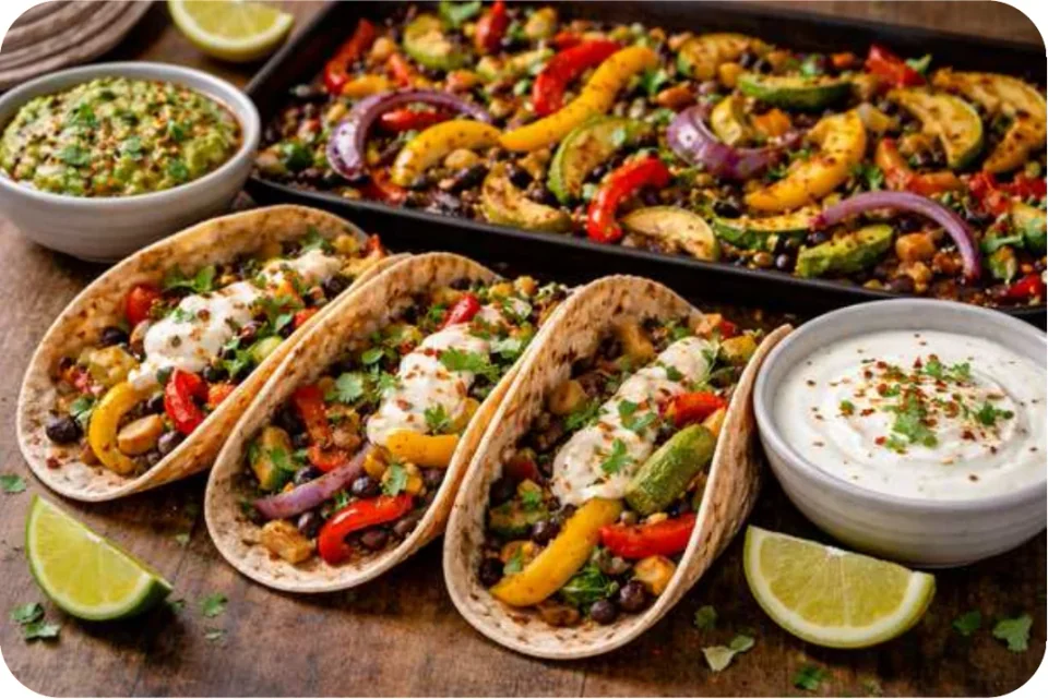 Fajitas mit Chili-Limetten-Joghurt