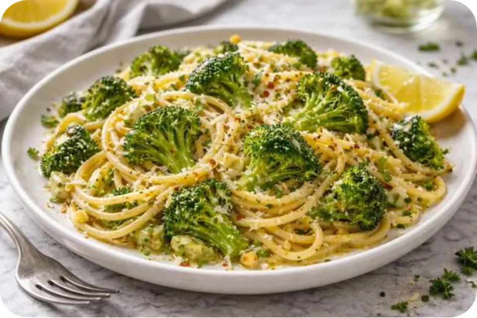 Pasta mit Brokkoli-Zitronen-Knoblauch-Sauce