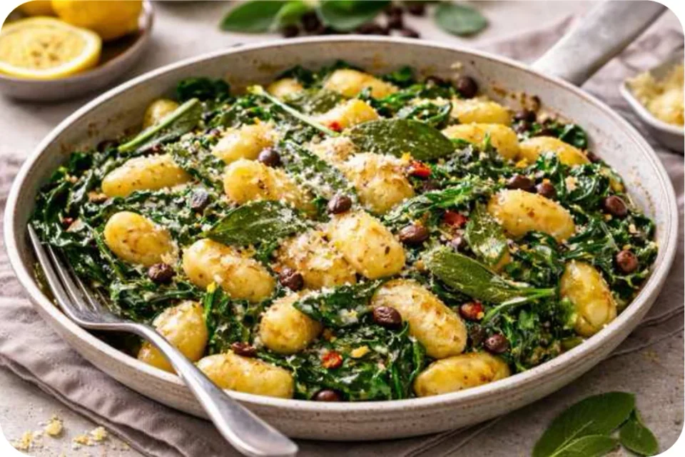 Gnocchi mit Kaffee-Salbeibutter