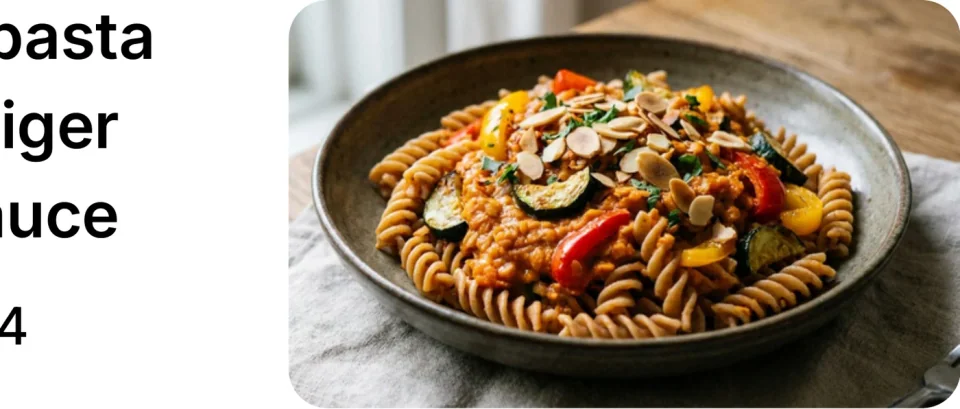 Vollkornpasta mit cremiger Linsensauce